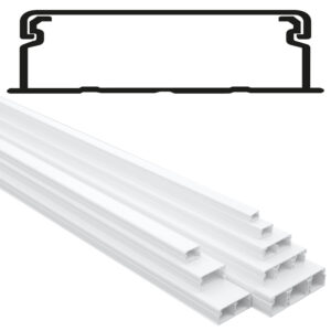 GOULOTTE 60X16 SANS SÉPARATEUR BLANC-1 METRE