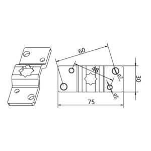SUPPORT MURAL 1010 mm   LG 75