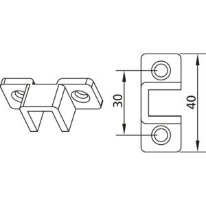 SUPPORT MURAL 1010 mm MOTEUR 35 mmVEO