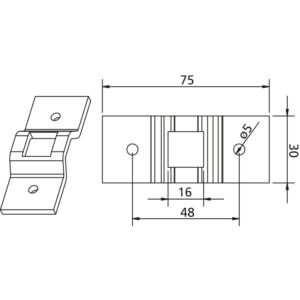 SUPPORT MURAL 1616 mm LG 75 mmROLL