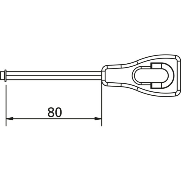 ANNEAU DE SORTIE LG 80 mm HEXAGONE 7