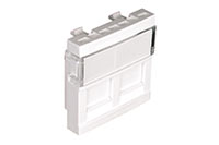 MODULE DOUBLE PCONNECTEURS RJ45-2 MOD BLANC