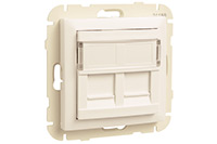 ADAPT AMODULE DOUBLE PCONNECT RJ45 BLANC
