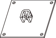 SUPPORT A PLAQUE CARRE 10  10 mm