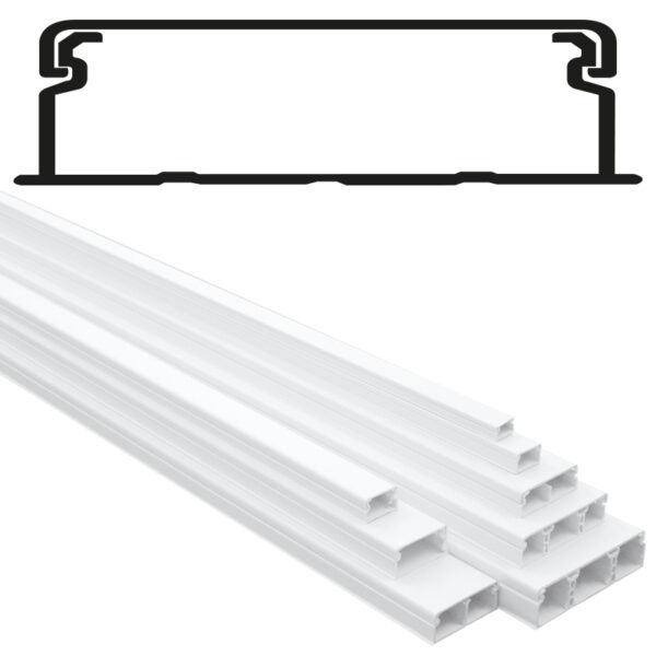GOULOTTE 60X16 SANS SÉPARATEUR BLANC-1 METRE – Image 2