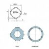 ADAPTATION ZF54 OU DP53 ROUE  COURONNE NICE
