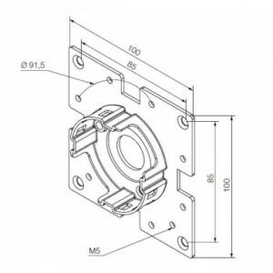 SUPPORT COMPACT A 45 AVEC BRIDE 100x100 NICE