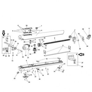 JEU DE PATTES VANTAIL PILIER MOTEUR S418 FAAC